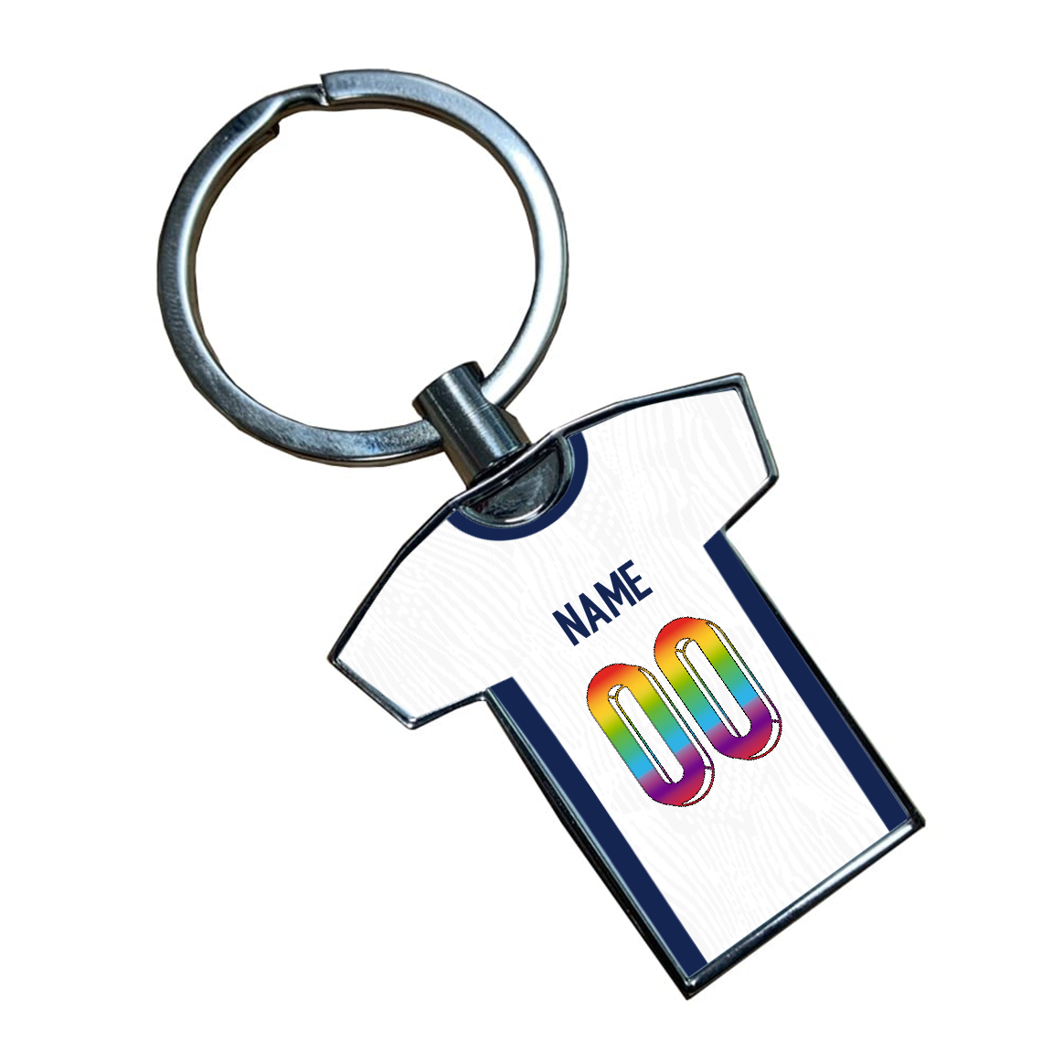Lionesses Home Kit Shirt Metal Keyring (Pride Style)