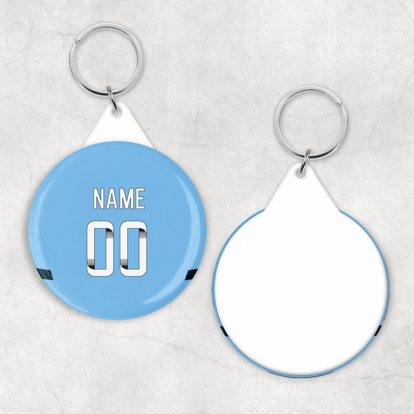 Man City Women Home Kit Button Keyring (24/25 KIT)