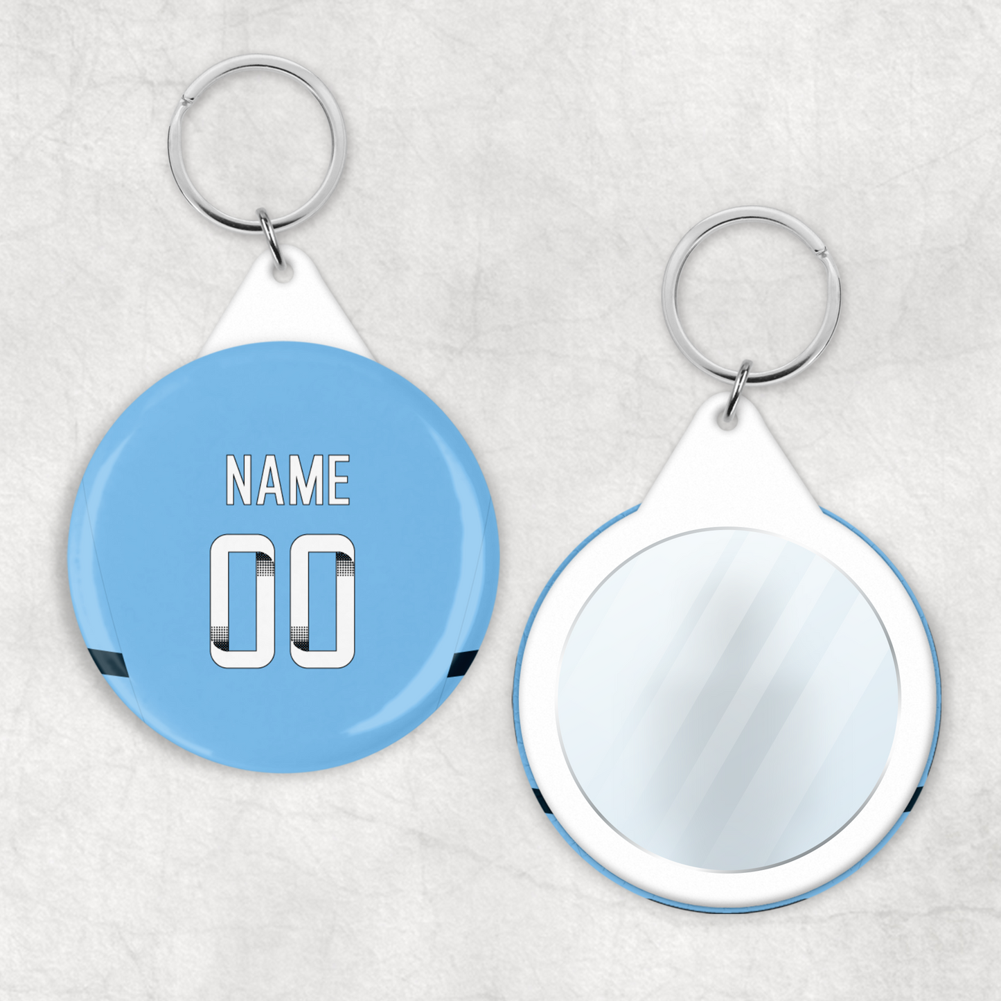 Man City Women Home Kit Mirror Keyring (24/25 KIT)
