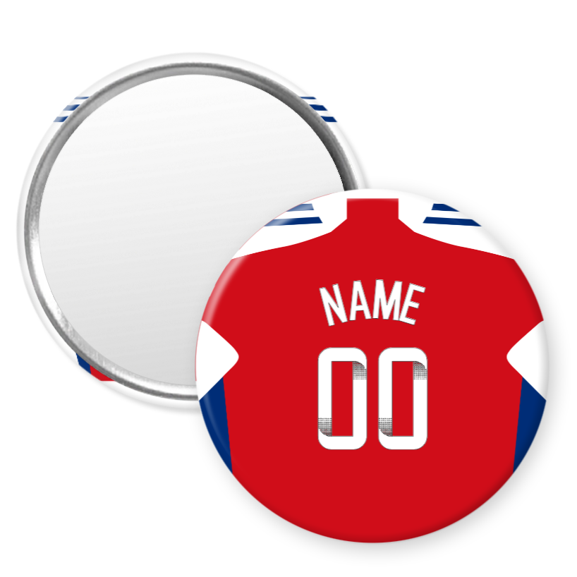 Arsenal Women Home Kit Style 58mm Pocket Mirror (24/25 KIT)