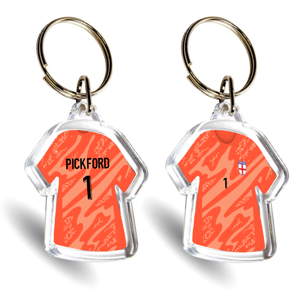 England Acrylic Goalkeeper Mini Shirt Keyring