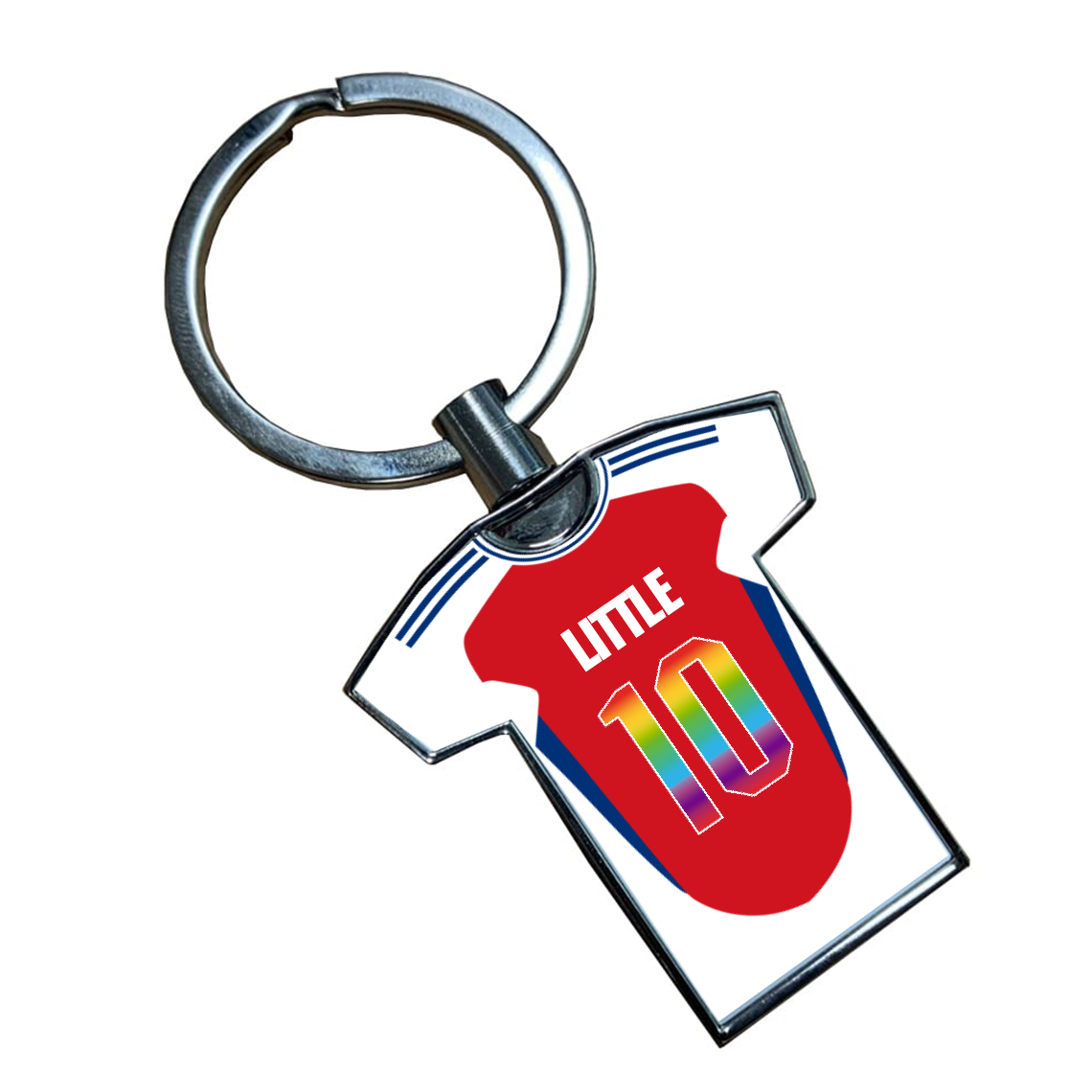Arsenal Women Home Kit Shirt Metal Keyring (24/25 Kit) (Pride Style)