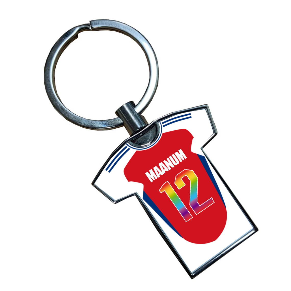 Arsenal Women Home Kit Shirt Metal Keyring (24/25 Kit) (Pride Style)