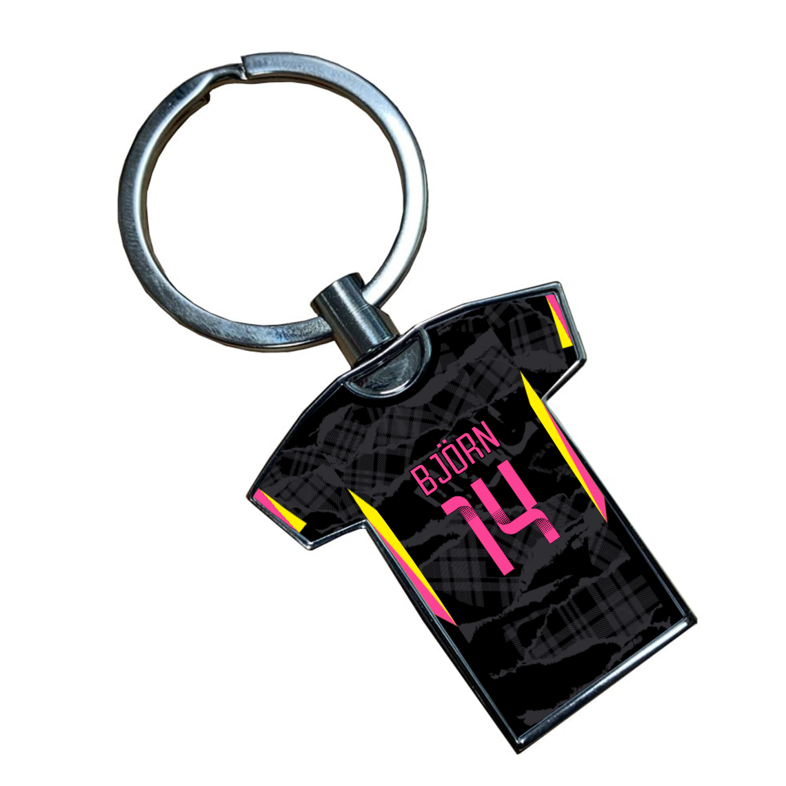 Chelsea Women Third Kit Shirt Metal Keyring (24/25 KIT) - Pink Lettering