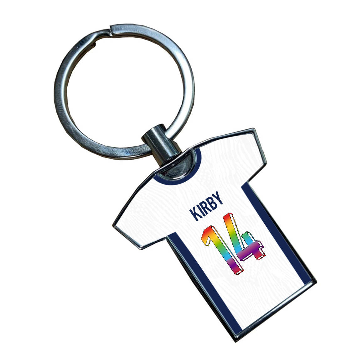 Lionesses Home Kit Shirt Metal Keyring (Pride Style)