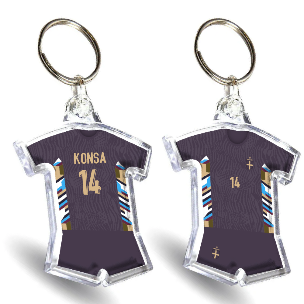England Acrylic Away Shirt & Shorts Keyring