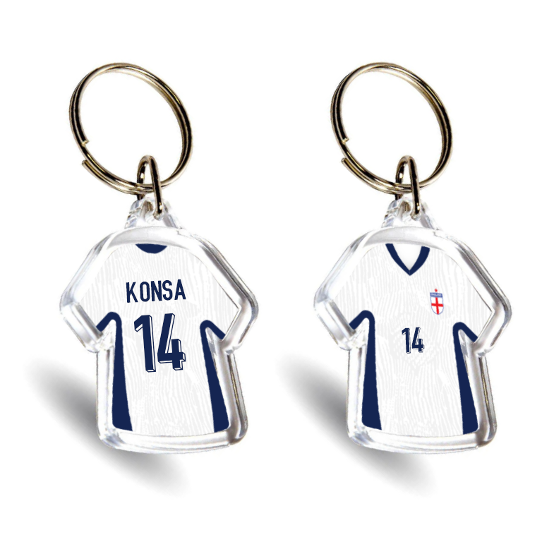 England Acrylic Home Mini Shirt Keyring