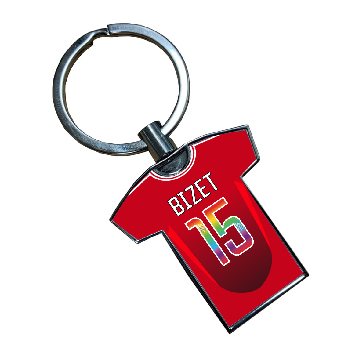 United Women Home Kit Shirt Metal Keyring (24/25 KIT) - RAINBOW EDITION