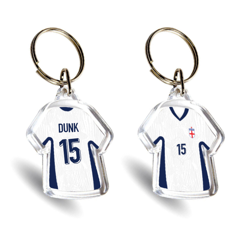 England Acrylic Home Mini Shirt Keyring
