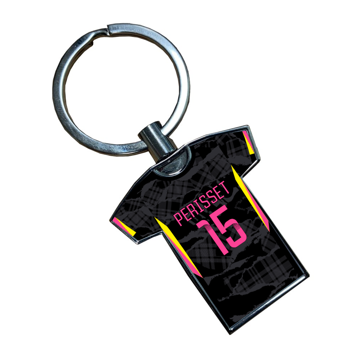 Chelsea Women Third Kit Shirt Metal Keyring (24/25 KIT) - Pink Lettering