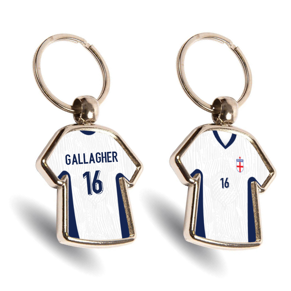 England Metal Home Mini Shirt Keyring