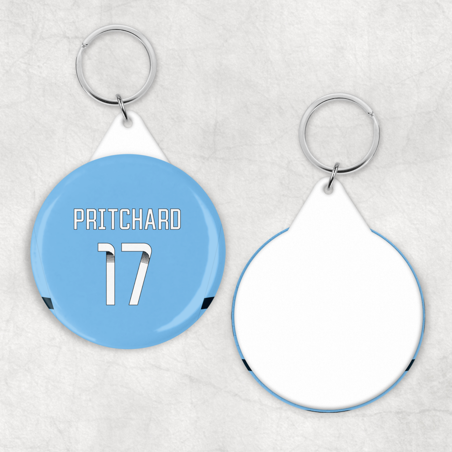 Man City Women Home Kit Button Keyring (24/25 KIT)