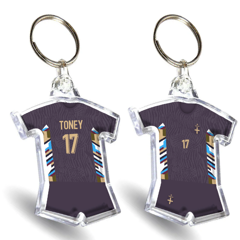 England Acrylic Away Shirt & Shorts Keyring