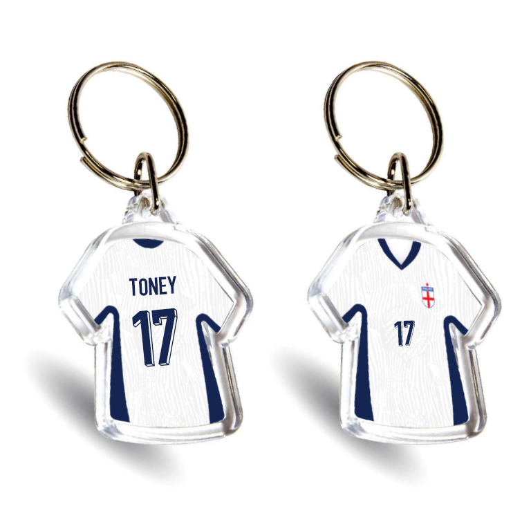 England Acrylic Home Mini Shirt Keyring