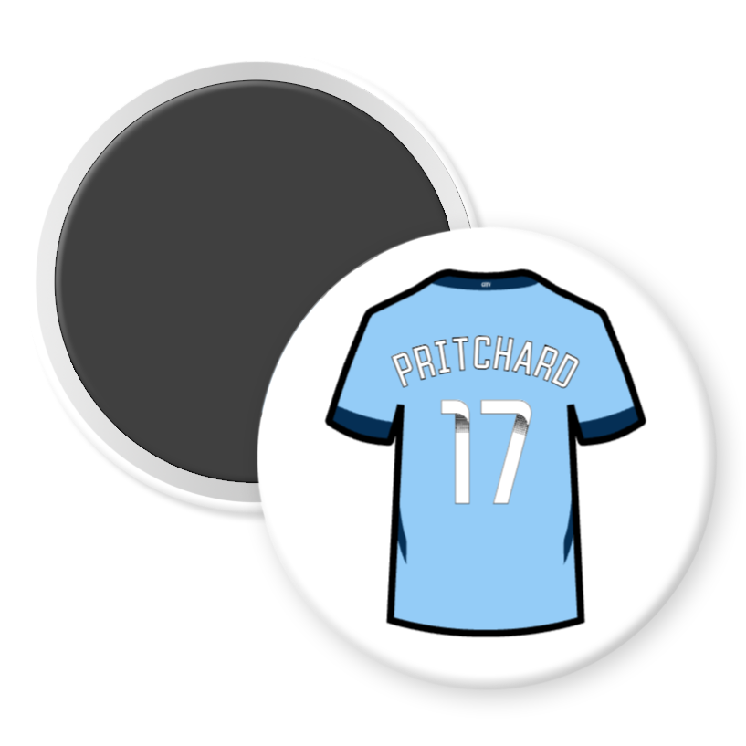 Man City Women Home Shirt Illustration Fridge Magnets (24/25 KIT)