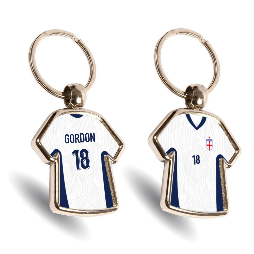 England Metal Home Mini Shirt Keyring