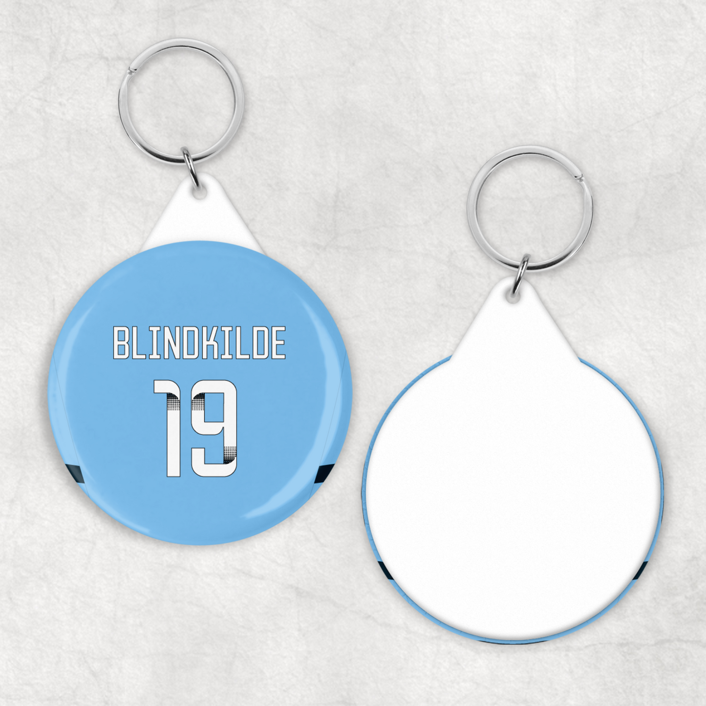 Man City Women Home Kit Button Keyring (24/25 KIT)