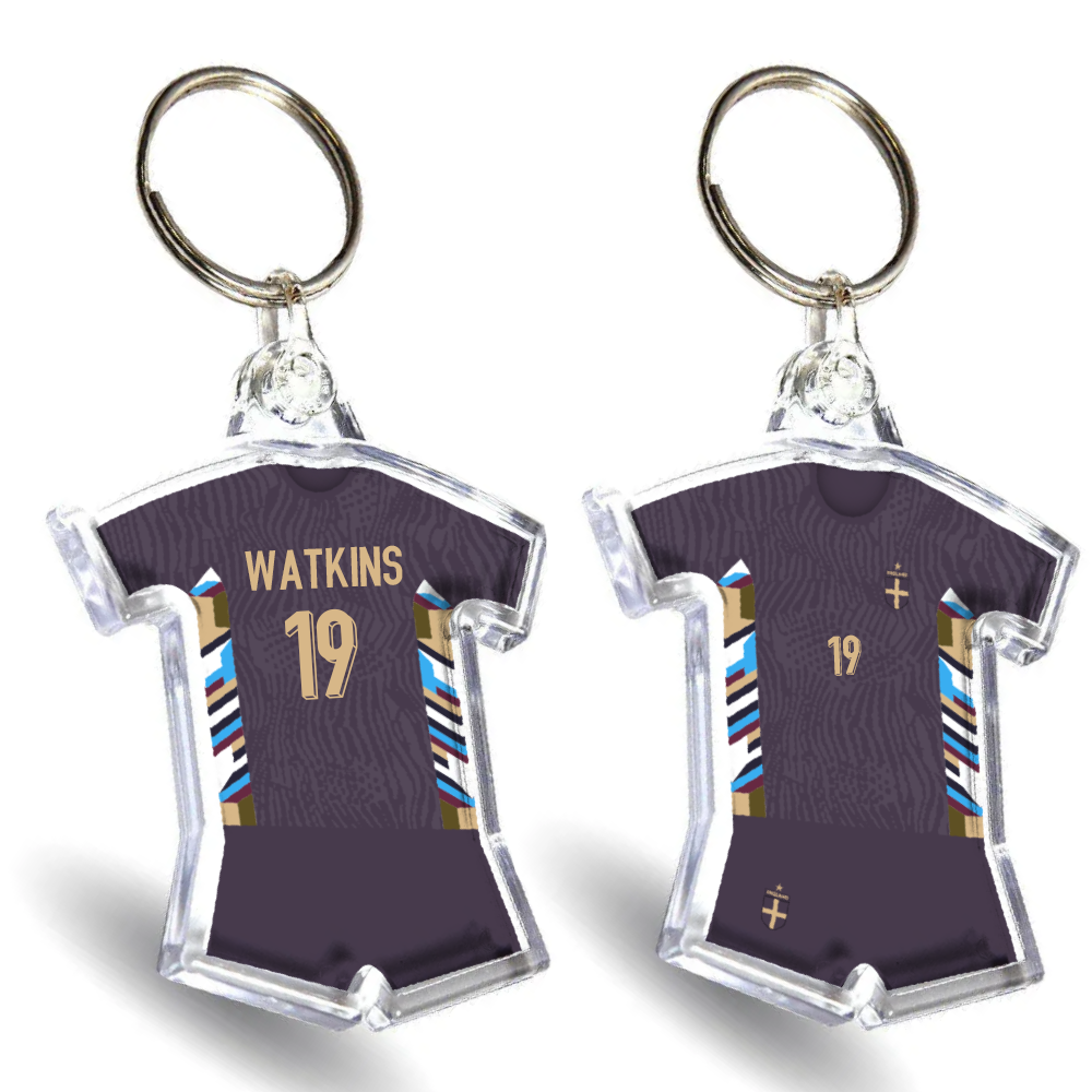 England Acrylic Away Shirt & Shorts Keyring