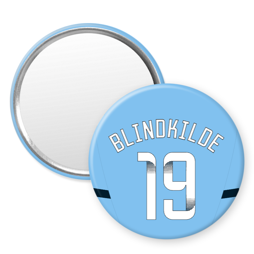 Man City Women Home Kit Style 58mm Pocket Mirror (24/25 KIT)