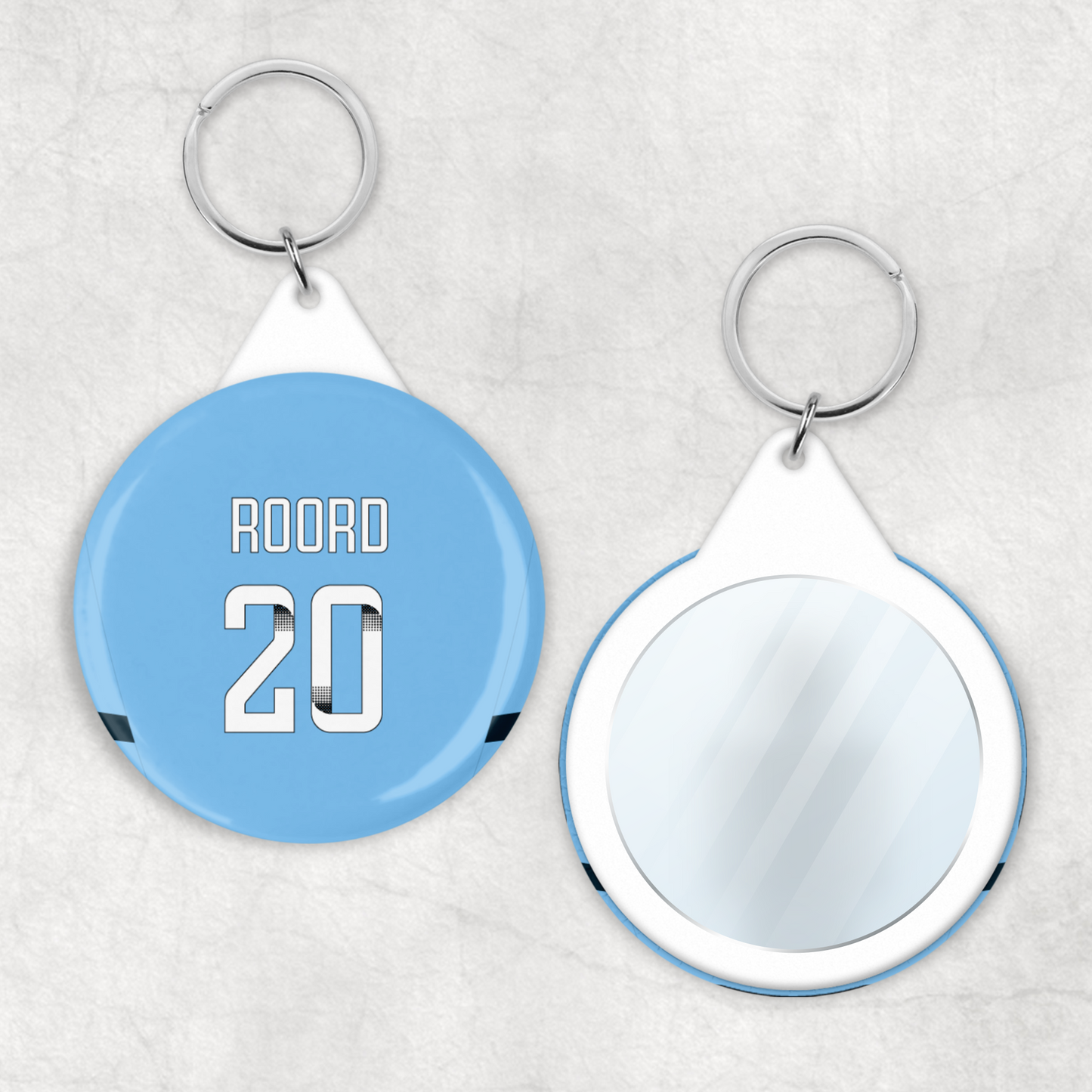 Man City Women Home Kit Mirror Keyring (24/25 KIT)