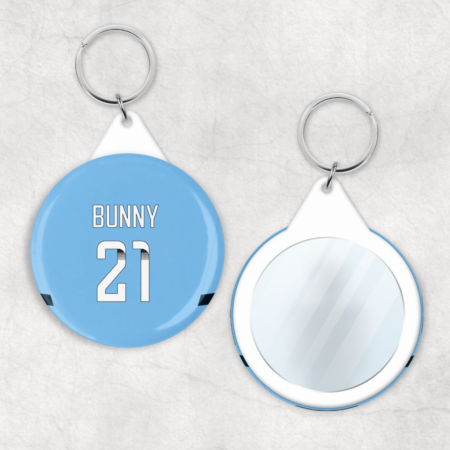 Man City Women Home Kit Mirror Keyring (24/25 KIT)