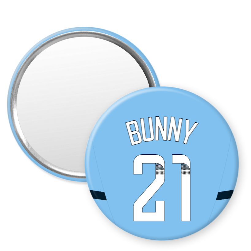 Man City Women Home Kit Style 58mm Pocket Mirror (24/25 KIT)