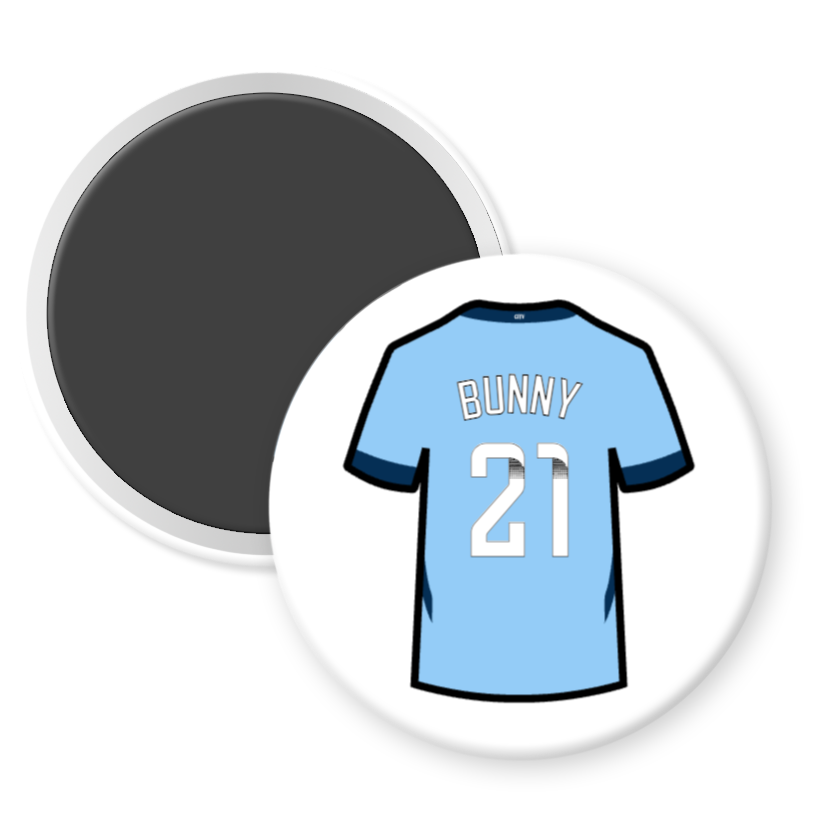 Man City Women Home Shirt Illustration Fridge Magnets (24/25 KIT)