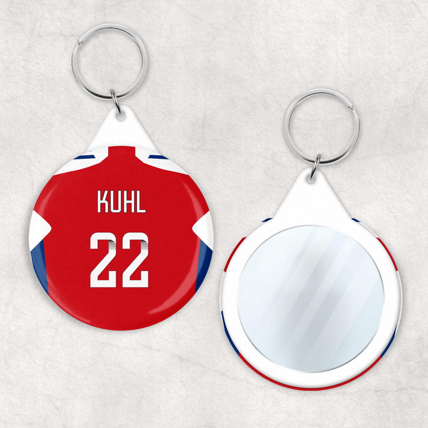 Arsenal Women Home Mirror Keyring (24/25 KIT)