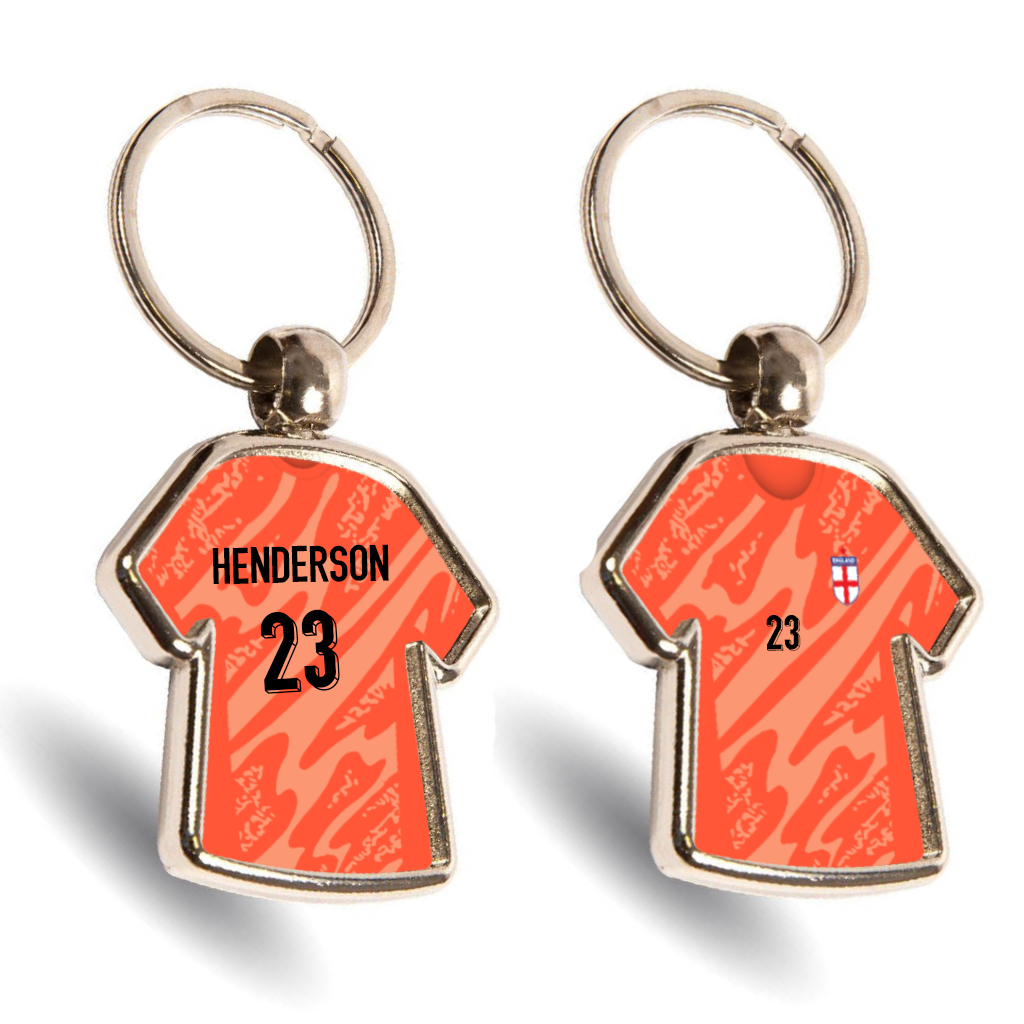 England Metal Goalkeeper Mini Shirt Keyring