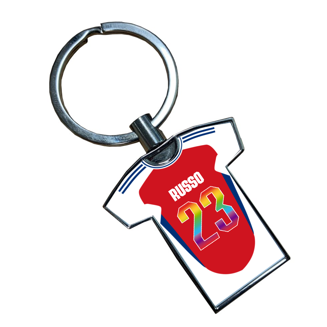 Arsenal Women Home Kit Shirt Metal Keyring (24/25 Kit) (Pride Style)
