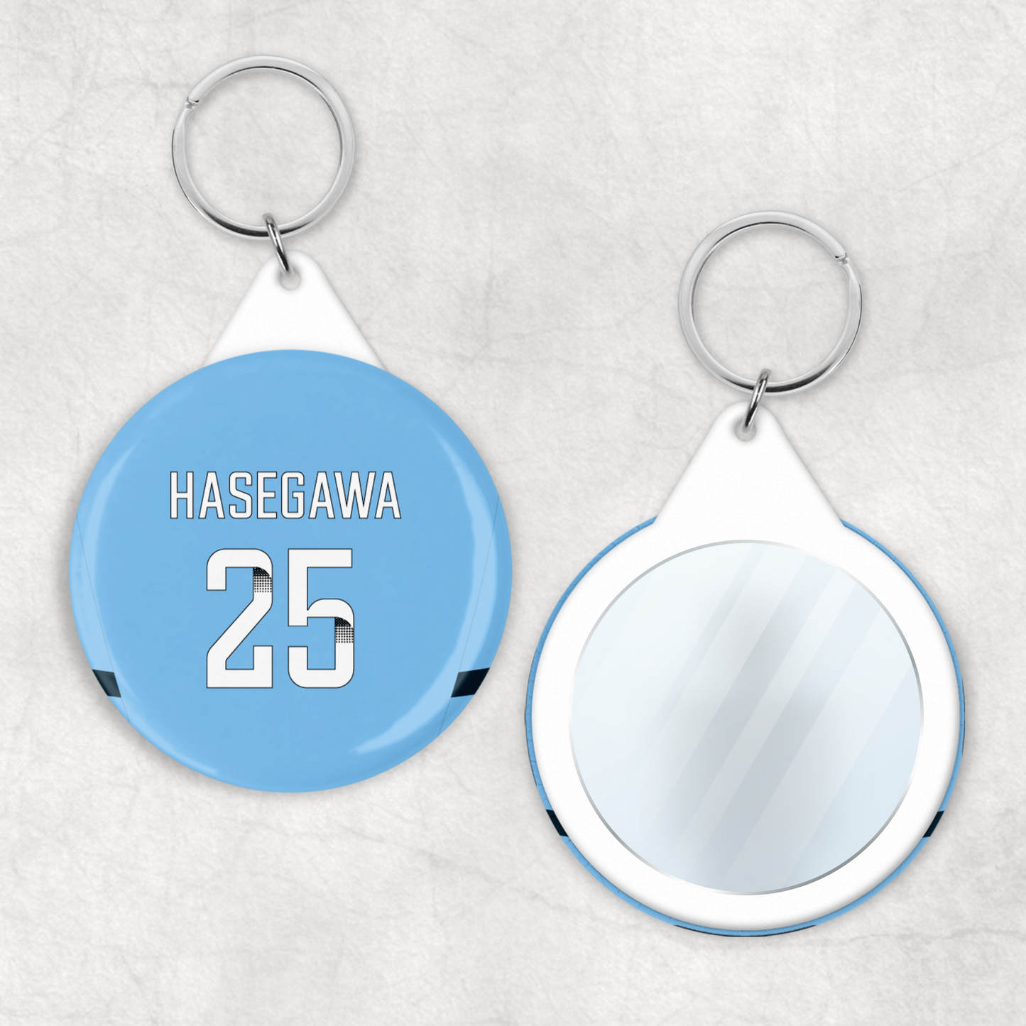 Man City Women Home Kit Mirror Keyring (24/25 KIT)