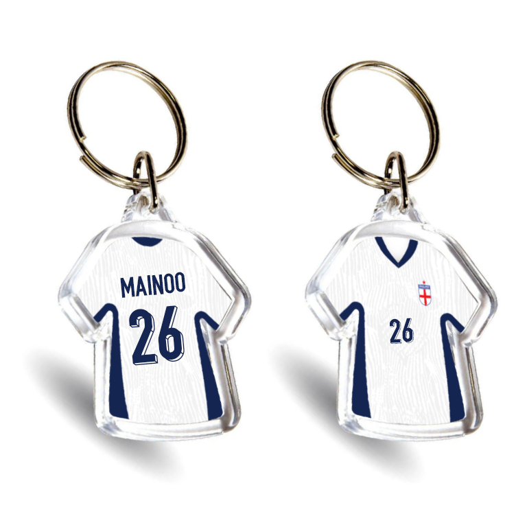 England Acrylic Home Mini Shirt Keyring