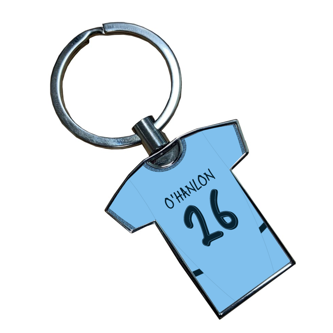 Man City Women Home Kit Shirt Metal Keyring (24/25 Kit)