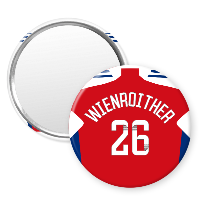 Arsenal Women Home Kit Style 58mm Pocket Mirror (24/25 KIT)