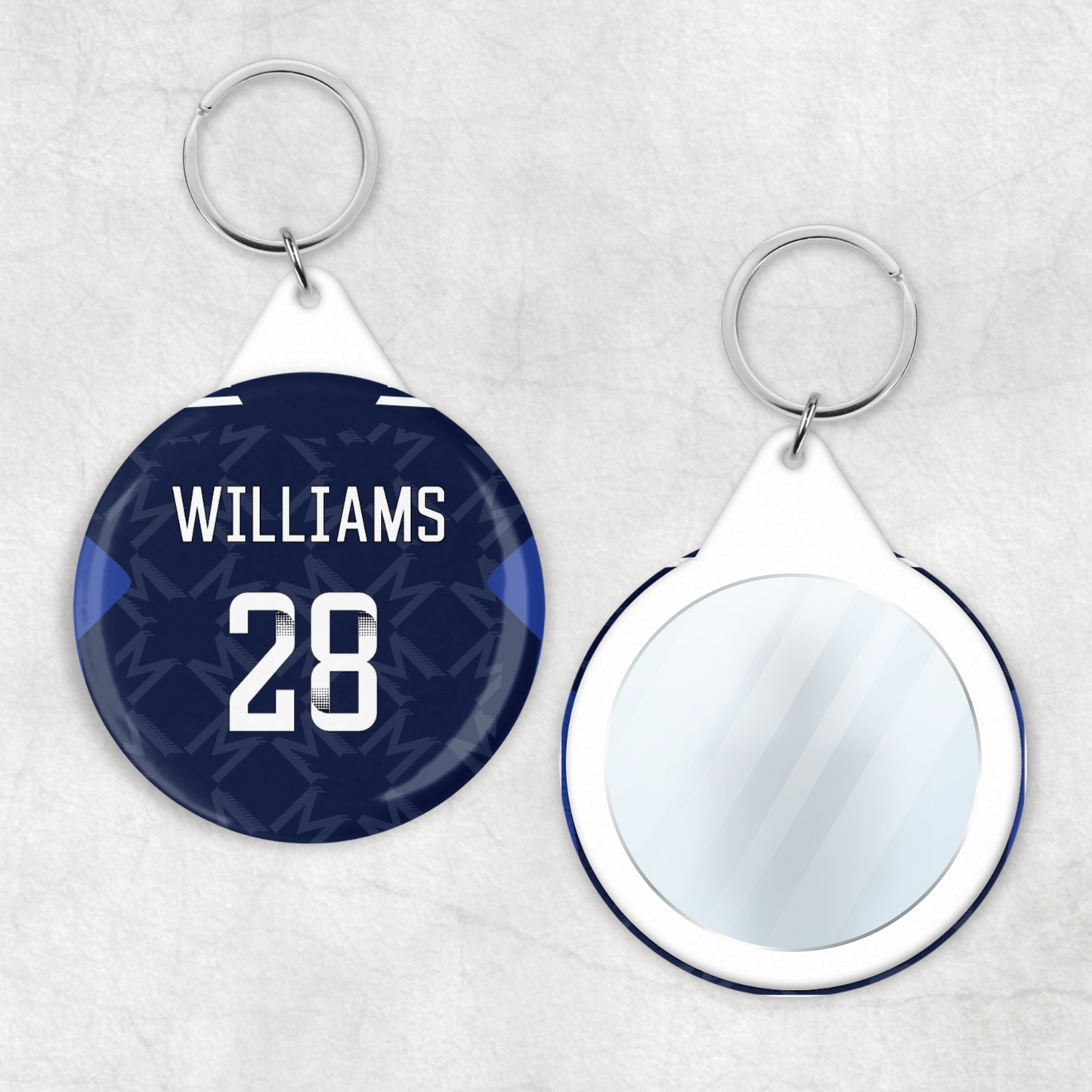 United Women Away Kit Mirror Keyring (24/25 KIT)