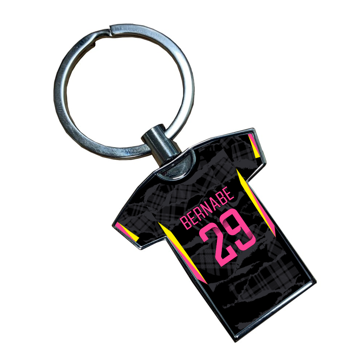 Chelsea Women Third Kit Shirt Metal Keyring (24/25 KIT) - Pink Lettering