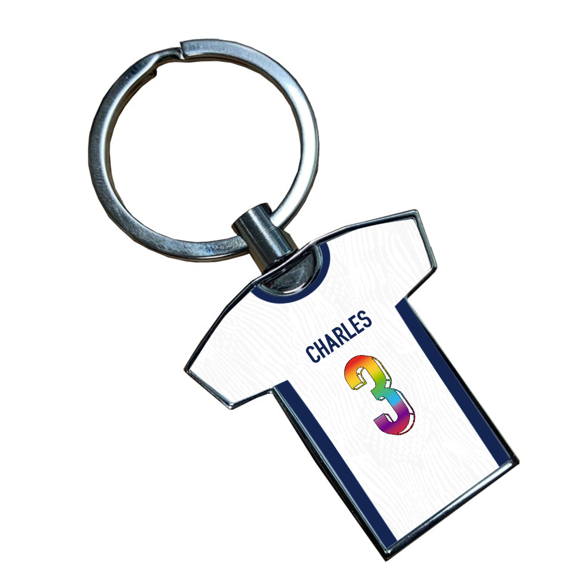 Lionesses Home Kit Shirt Metal Keyring (Pride Style)