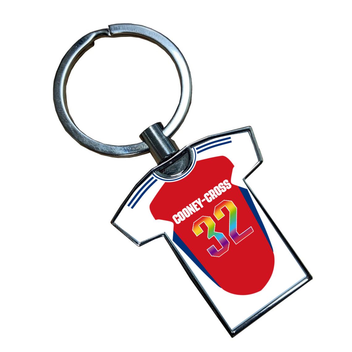 Arsenal Women Home Kit Shirt Metal Keyring (24/25 Kit) (Pride Style)