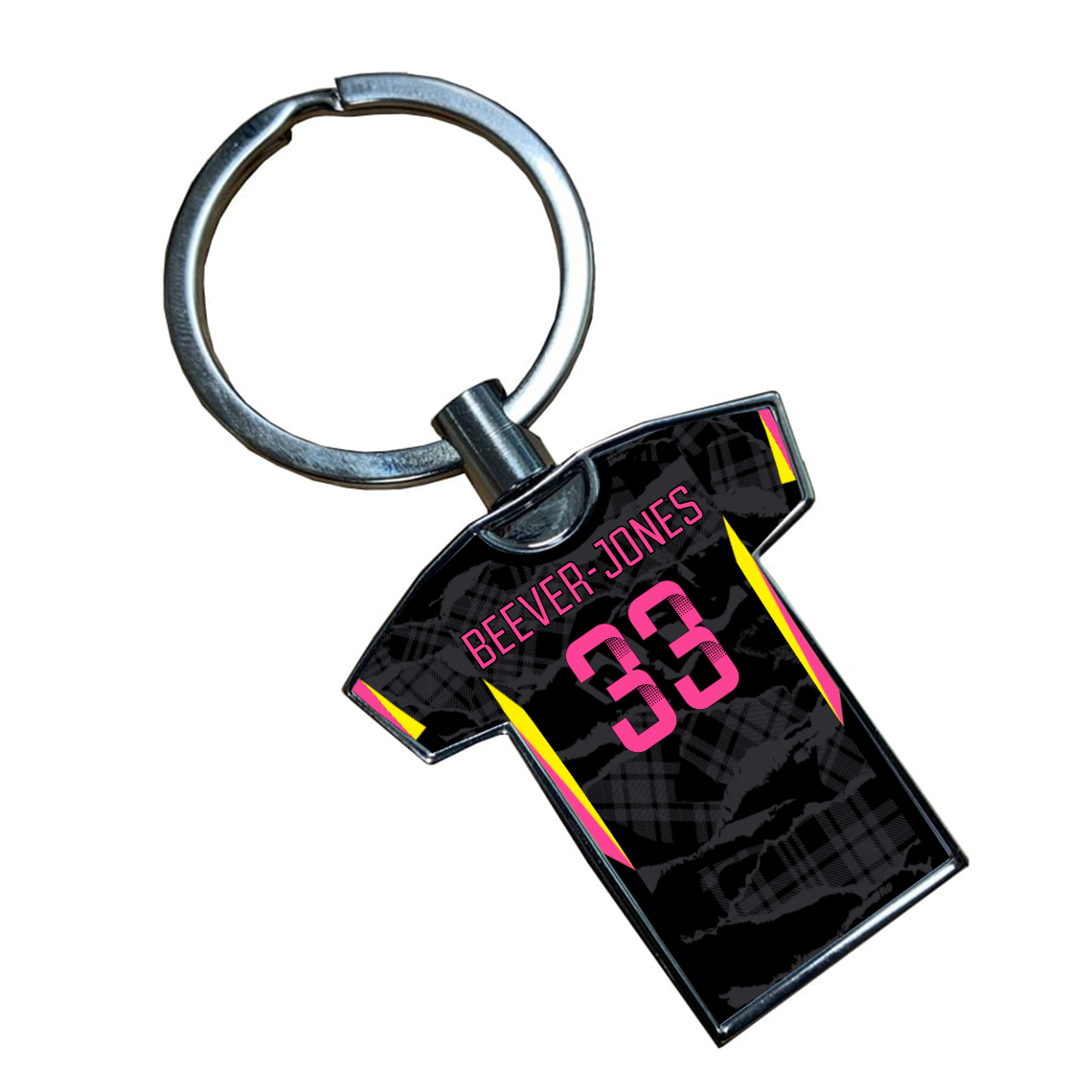 Chelsea Women Third Kit Shirt Metal Keyring (24/25 KIT) - Pink Lettering
