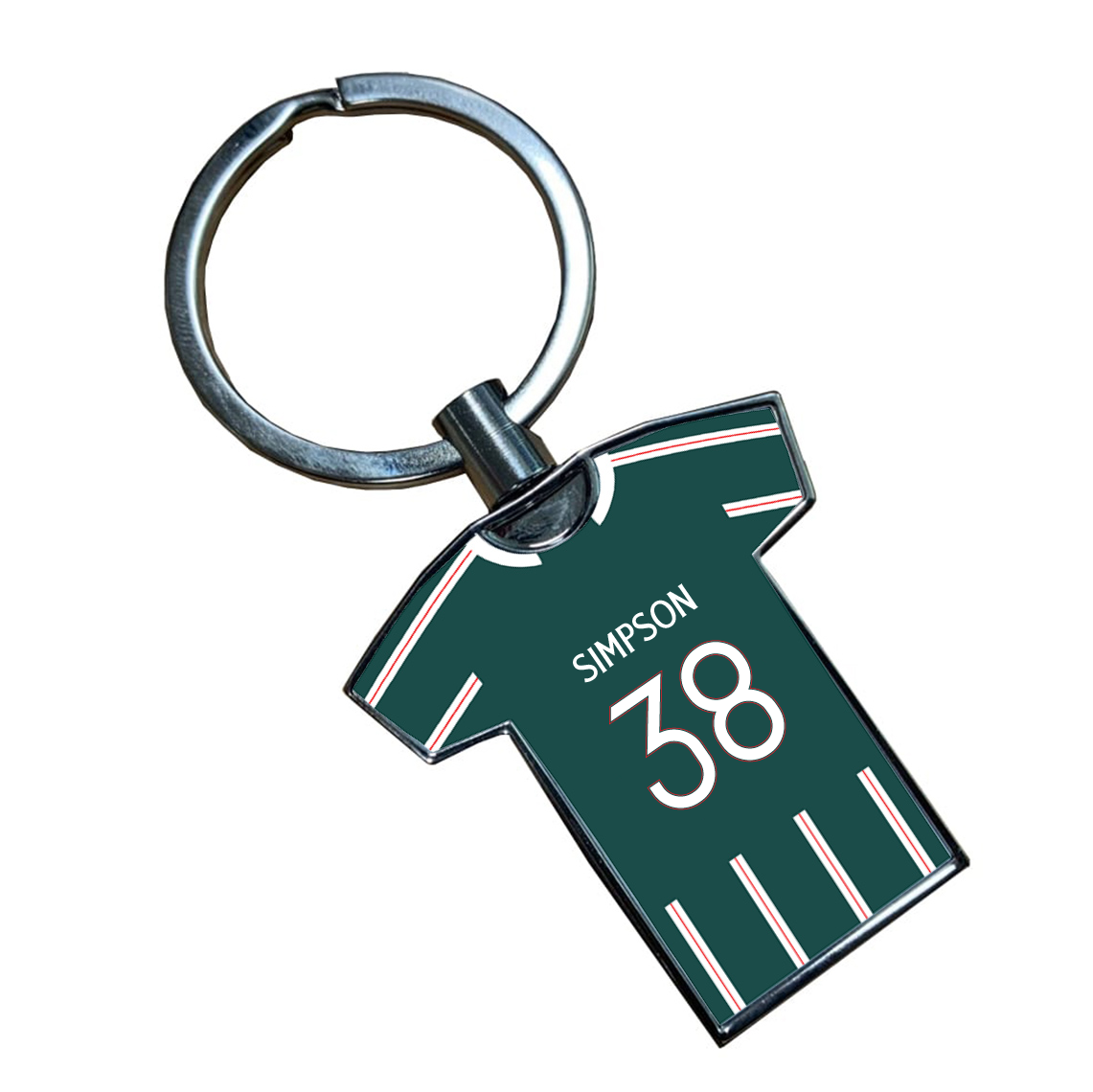 United Women Away Kit Shirt Metal Keyring