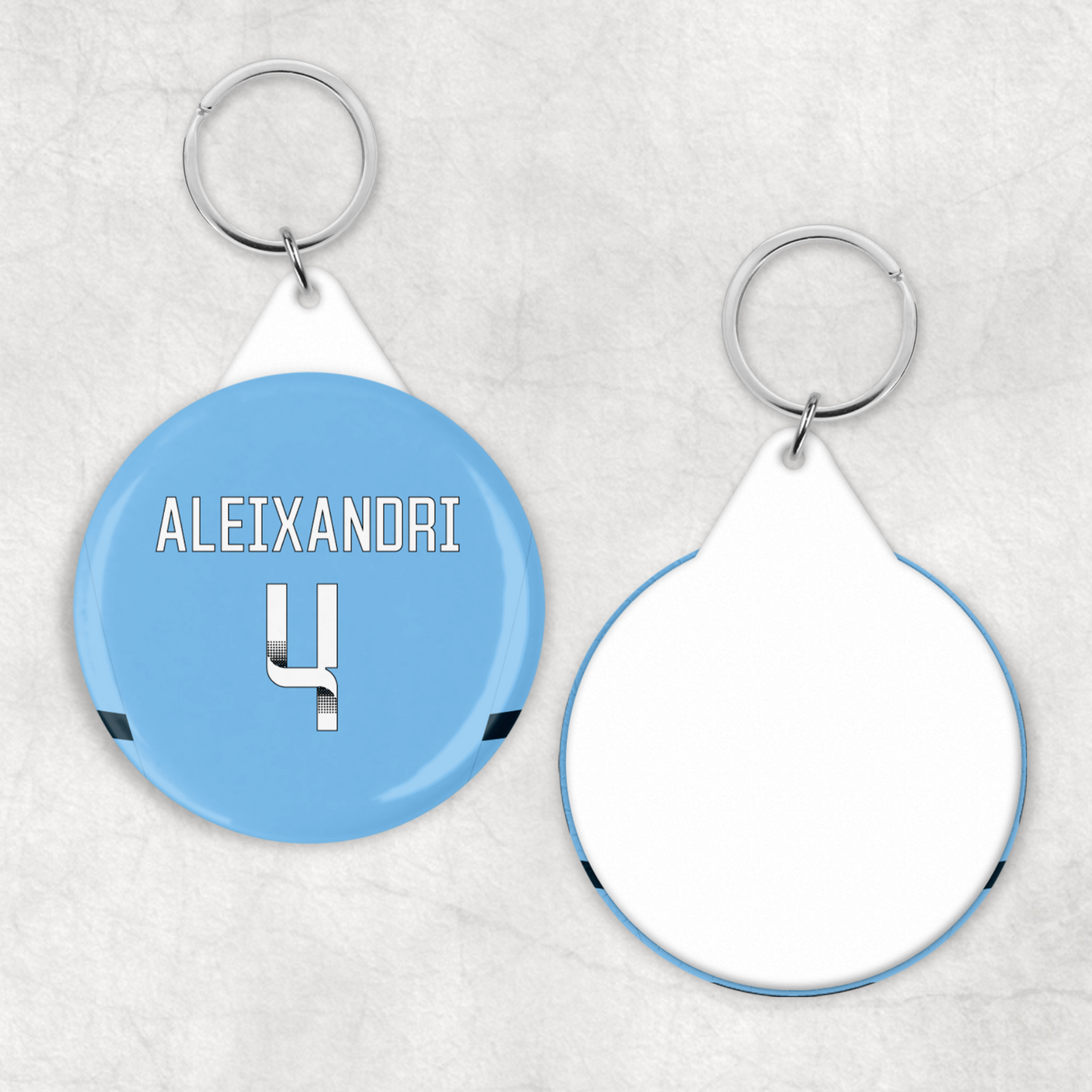 Man City Women Home Kit Button Keyring (24/25 KIT)