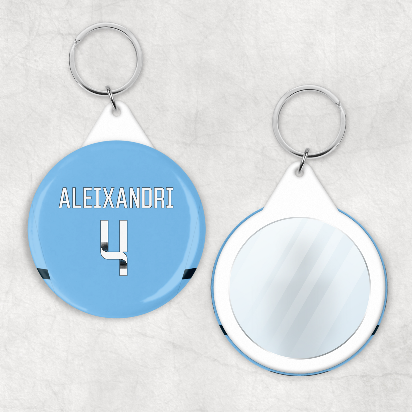 Man City Women Home Kit Mirror Keyring (24/25 KIT)