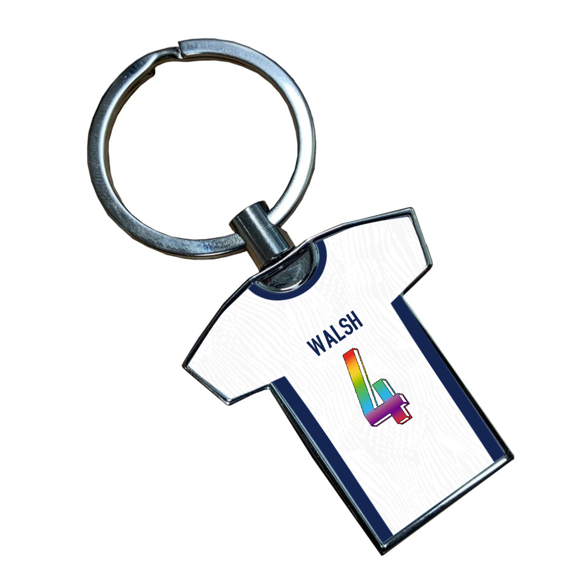 Lionesses Home Kit Shirt Metal Keyring (Pride Style)