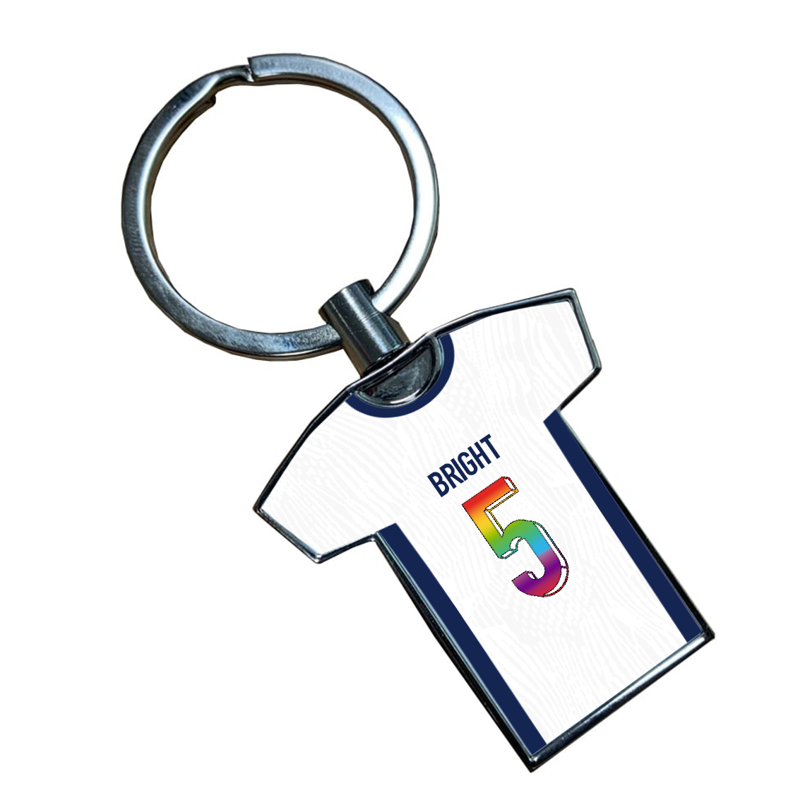 Lionesses Home Kit Shirt Metal Keyring (Pride Style)