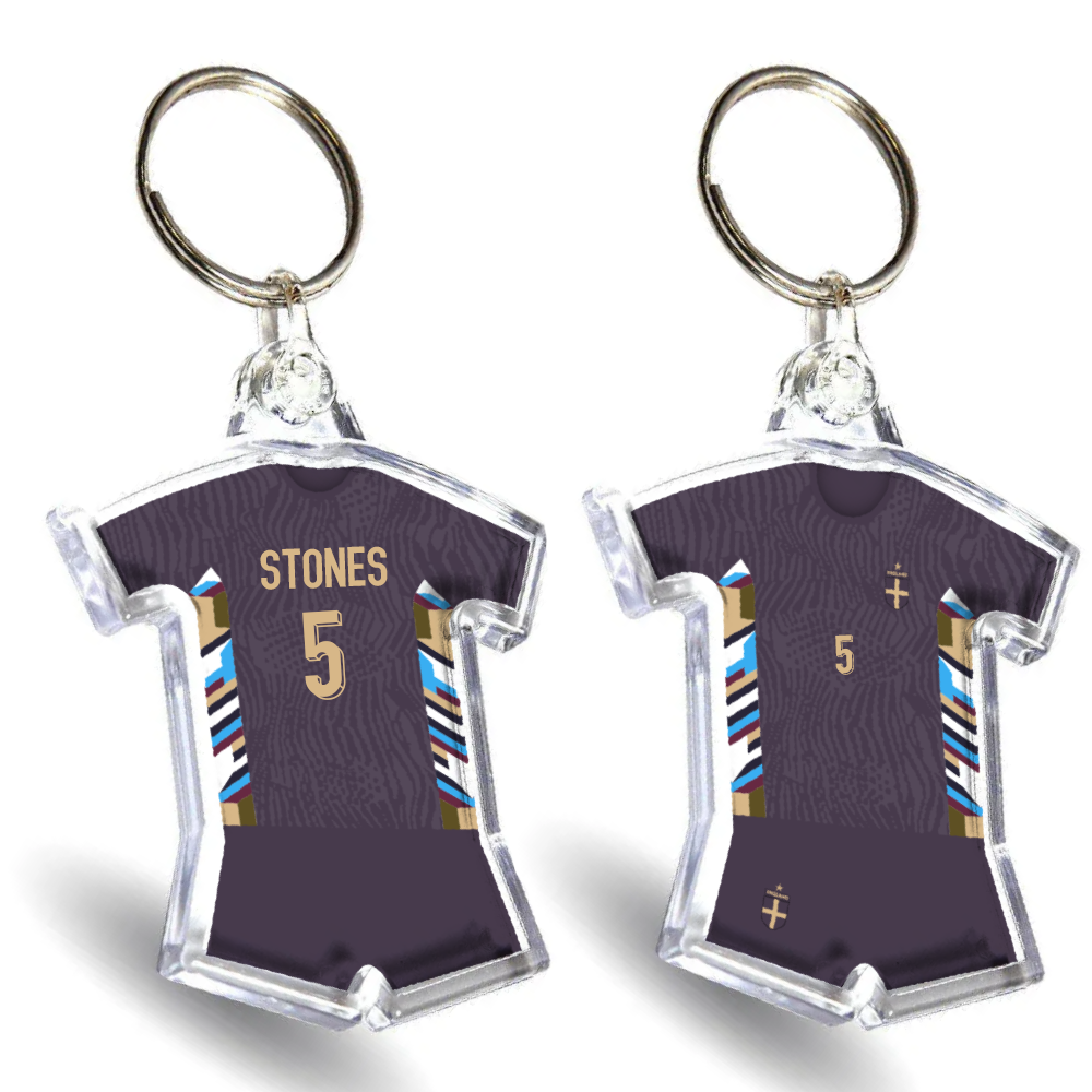 England Acrylic Away Shirt & Shorts Keyring