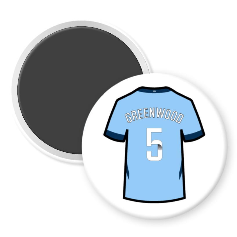 Man City Women Home Shirt Illustration Fridge Magnets (24/25 KIT)