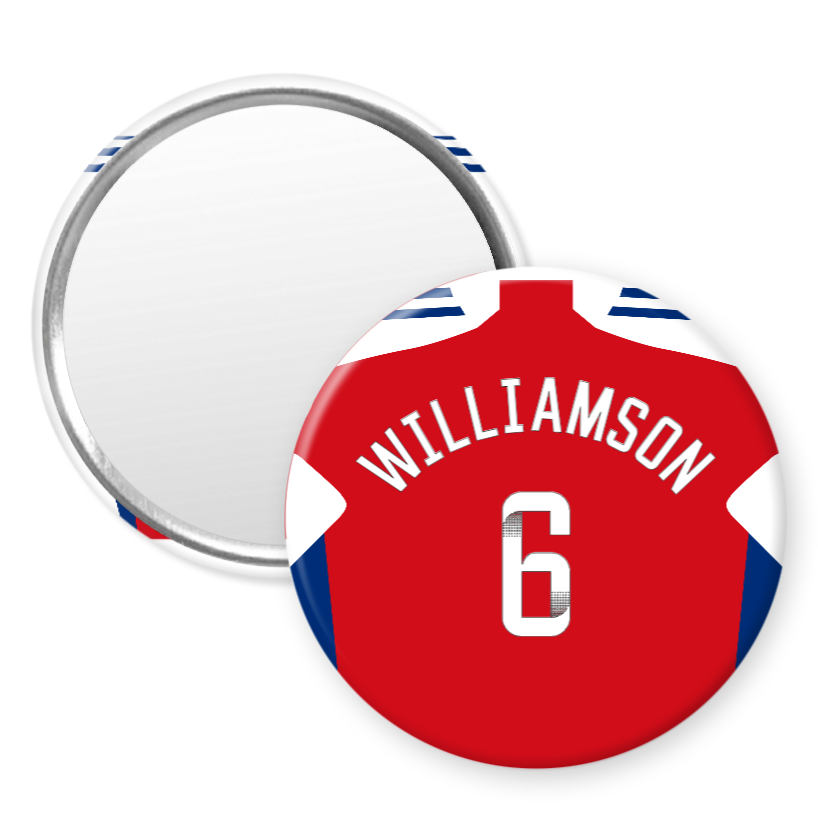 Arsenal Women Home Kit Style 58mm Pocket Mirror (24/25 KIT)