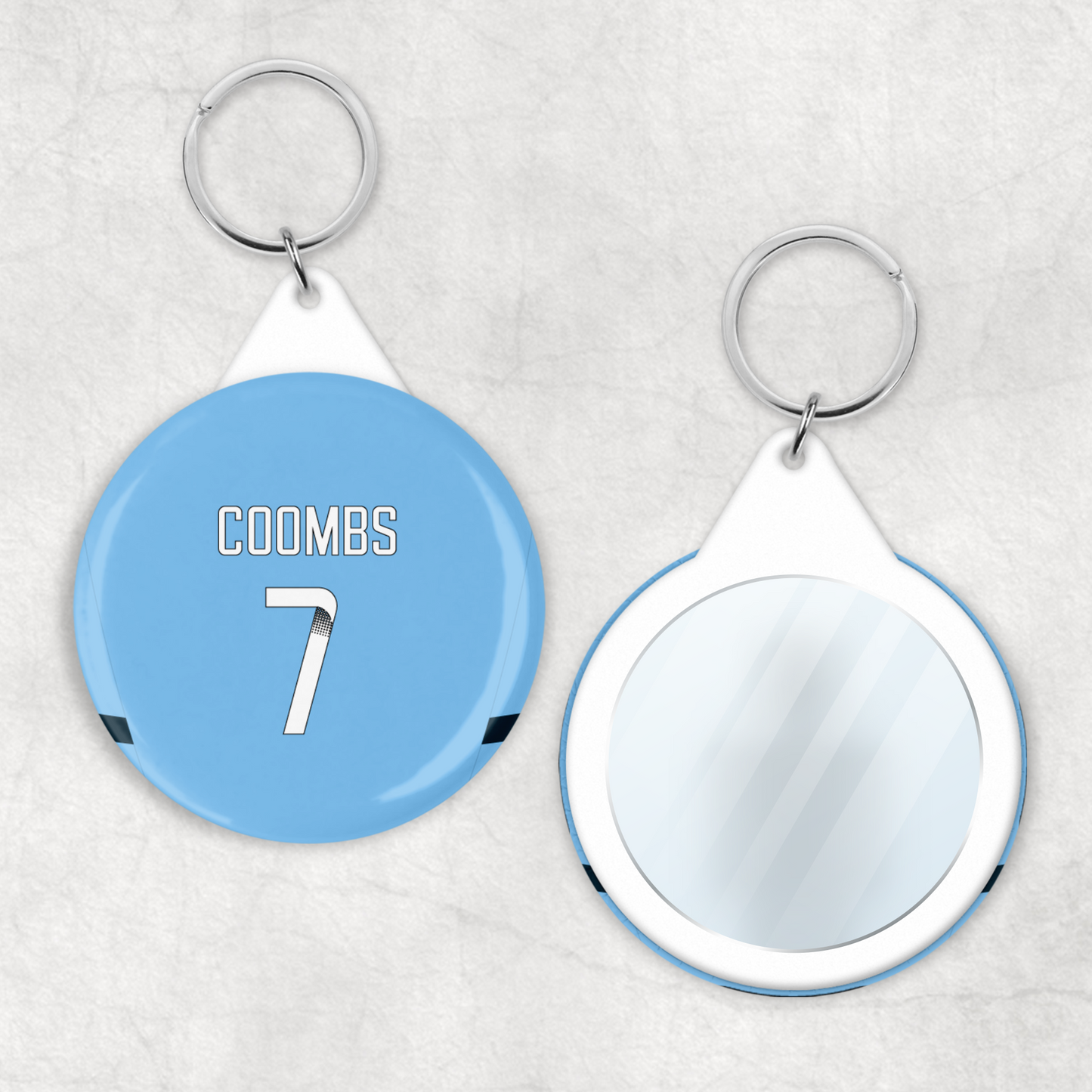 Man City Women Home Kit Mirror Keyring (24/25 KIT)