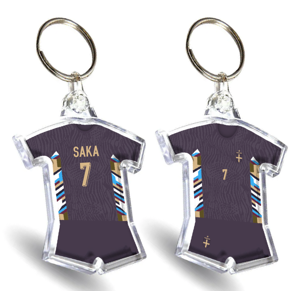 England Acrylic Away Shirt & Shorts Keyring
