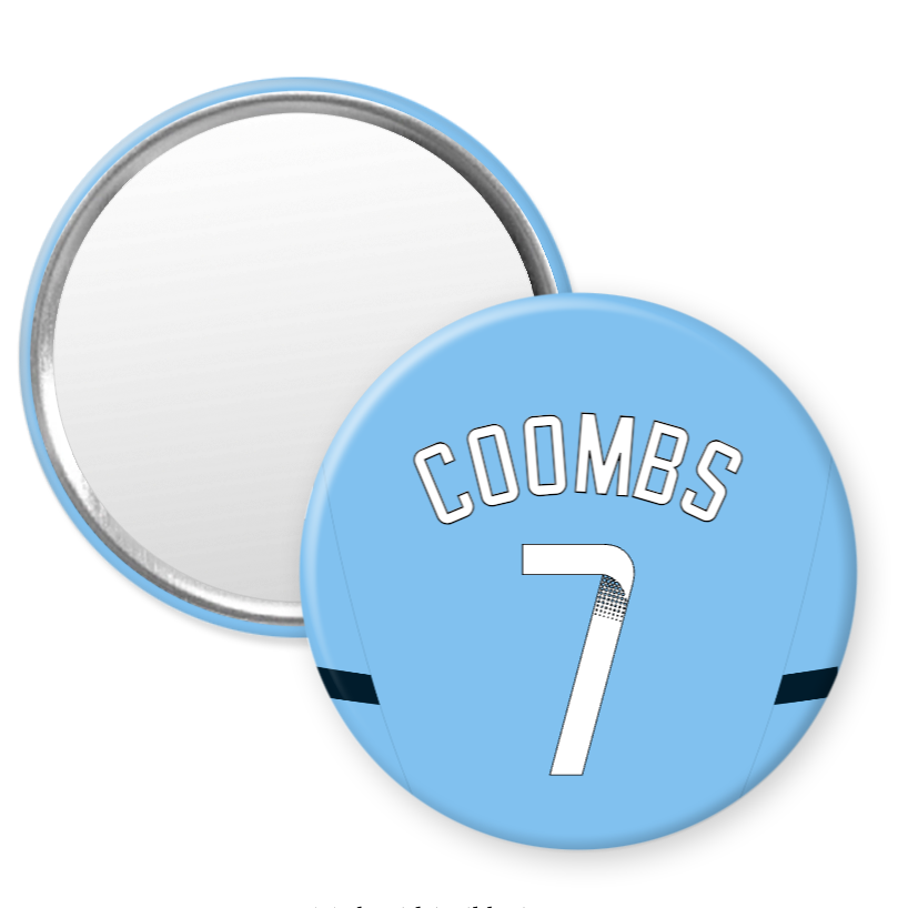 Man City Women Home Kit Style 58mm Pocket Mirror (24/25 KIT)